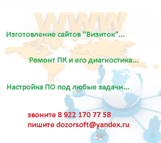 тел. 89221707758 e-mail: DozorSoft@yandex.ru